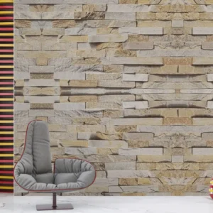 3D Beige Brick Gloss Wet Wall Panels, view 5