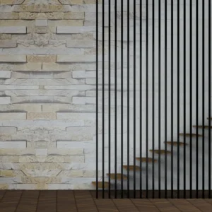 3D Beige Brick Gloss Wet Wall Panels, view 3