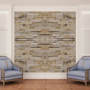 3D Beige Brick Gloss Wet Wall Panels, view 2
