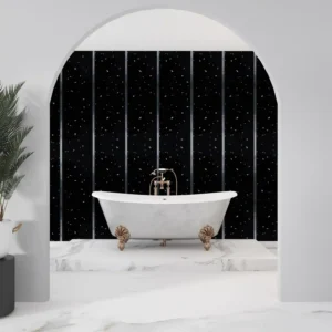 Black Sparkle Silver 2 Strip Wall Panels, view 1