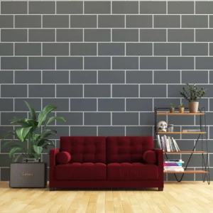 Dark Grey Metro Tile Gloss Wall Panels, view 4