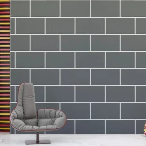 Dark Grey Metro Tile Gloss Wall Panels, view 3