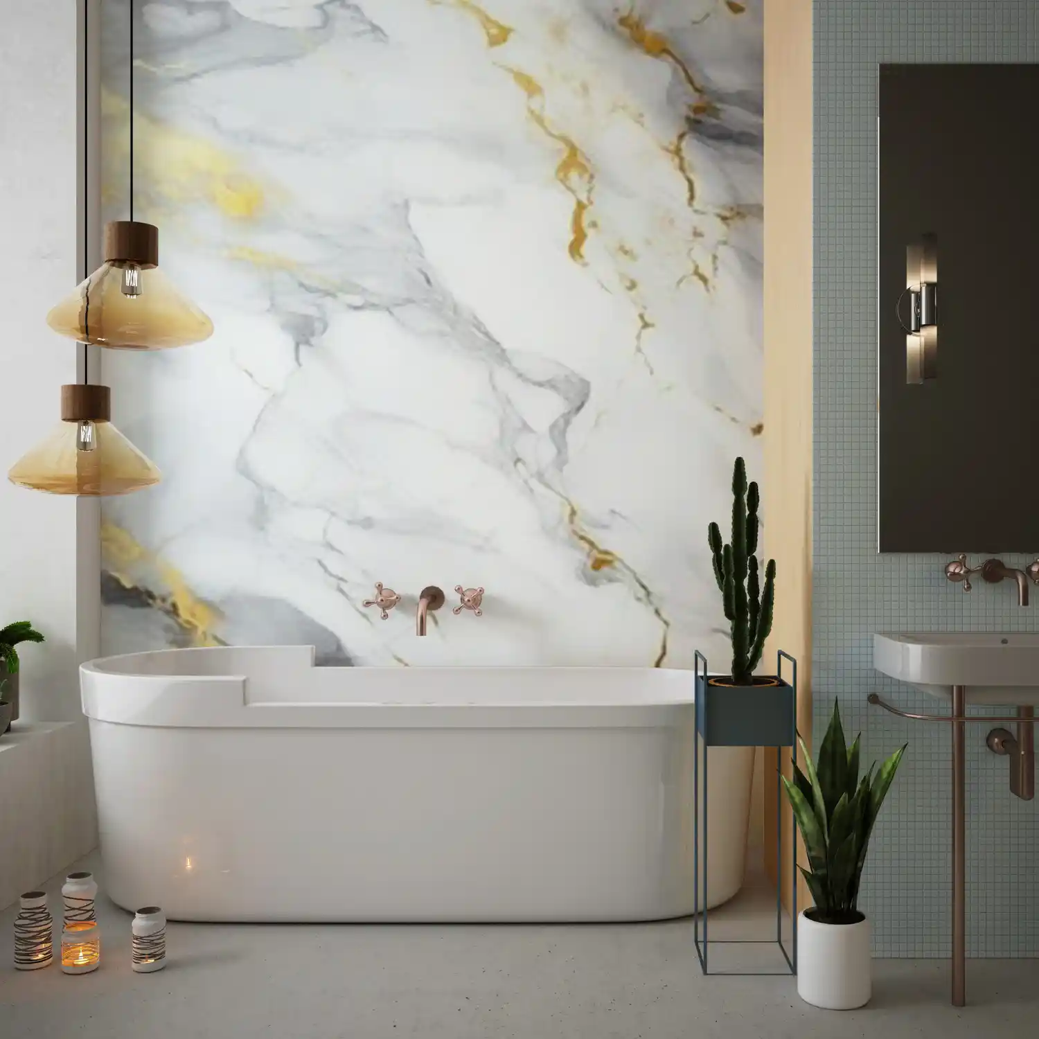 Gold Grey Marble