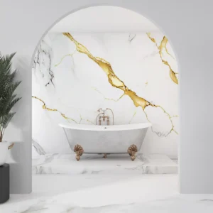 Gold White Marble Wall Panels, view 4