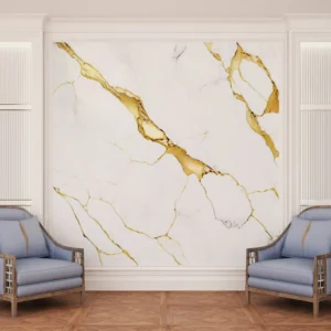 Gold White Marble Wall Panels, view 2