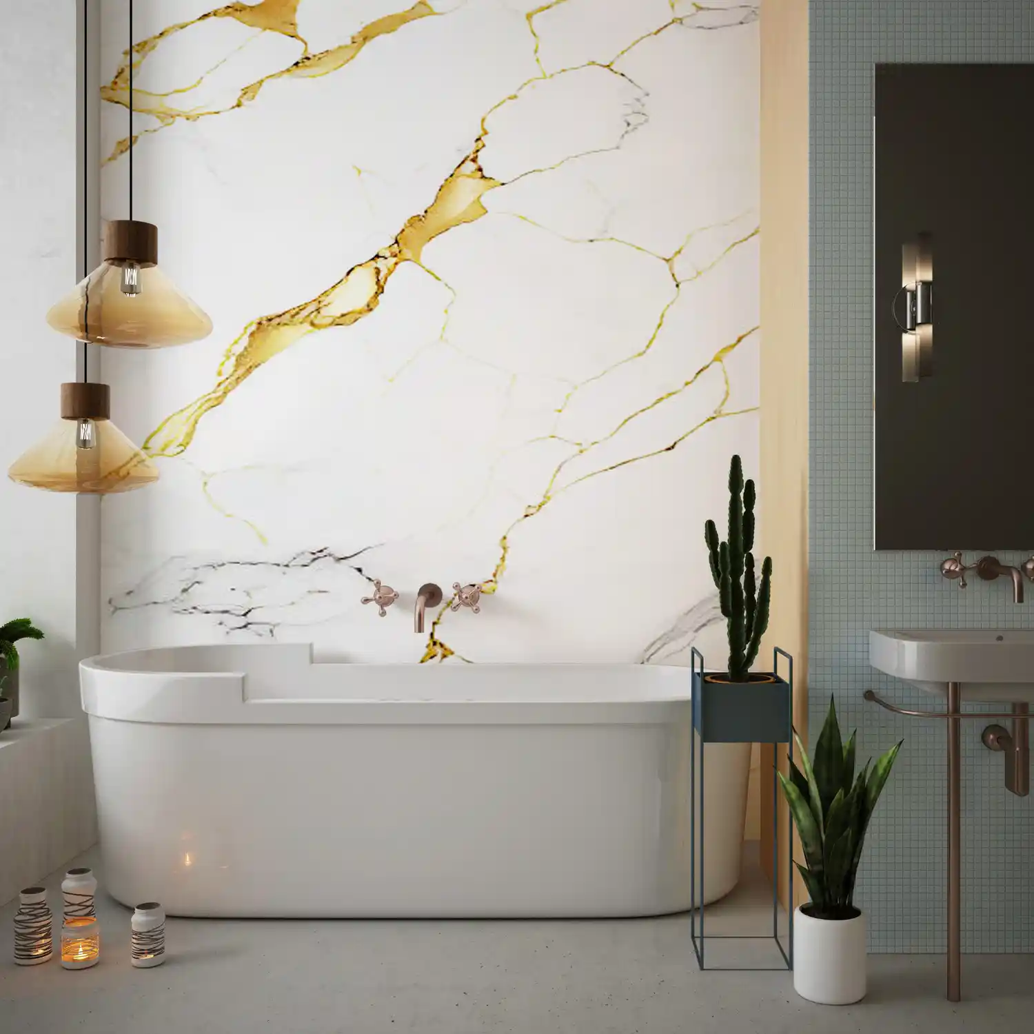 Gold White Marble