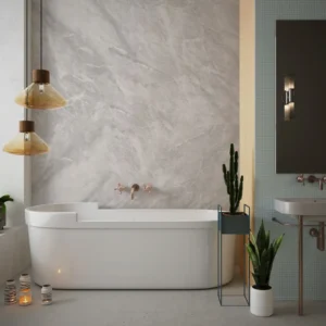 Light Grey Marble Wet Wall Panels, view 1