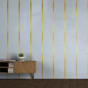 White Gloss Gold Strip Wall Panels, view 6