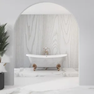 White Wood Wet Wall Panels, view 1