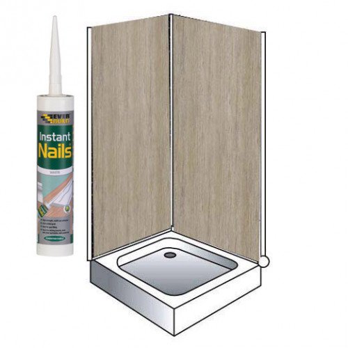 Travertine-Matt Travertine Matt Shower Wall Panels Kit