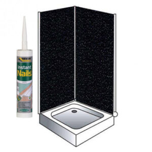 Black Rainbow Shower Wall Panels Kit, view 1