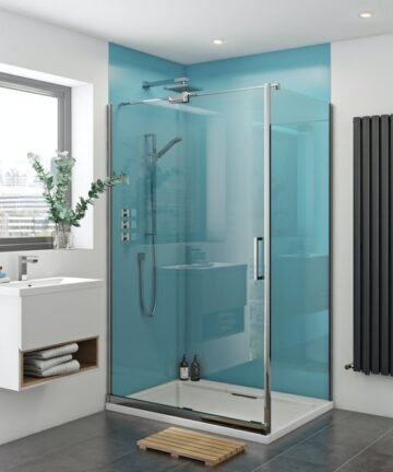Aqua Blue Wet Wall Panels