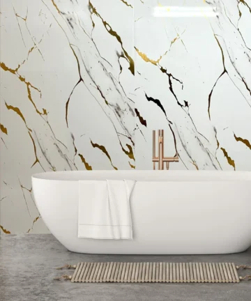 Gold White Marble Wall Panels