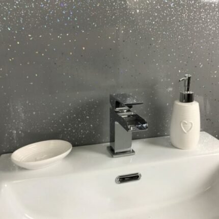 Grey Sparkle Wet Wall Panels