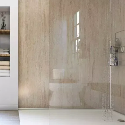 Travertine Gloss Bathroom Cladding
